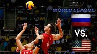 USA vs Russia - 2016 FIVB World League -  ALL ACTION NO BREAKS