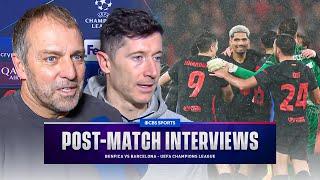 "Crazy game" Flick & Lewandowski react to Barcelona's INCREDIBLE Champions League comeback