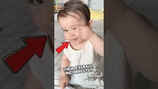 Adorable Baby Finds Eyelashes… and Won’t Stop Poking! ️ #shorts
