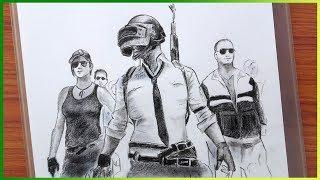 PUBG Pencil Sketch | Easy drawing steps