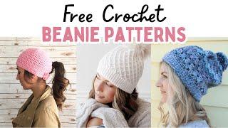 25 FREE Crochet Beanie Patterns | Cozy Winter Crochet Hats Perfect for Gift Giving #crochet