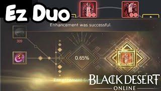 Black Desert  Enhancing FALLEN GOD ARMOR and LABRESKA HELMET to DUO