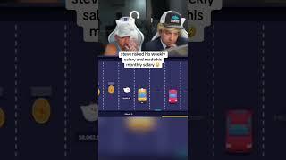 stevewilldoit riskd his weekly salary #kickstreaming #gambling #stevewilldoit #shorts #chickengame