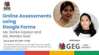 Online Assessments  using  Google Forms || GEG DelhiNCR