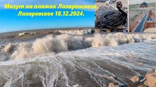 Мазут на пляжах  Лазаревского!  18.12.2024. на примере пляжа "Дельфин"ЛАЗАРЕВСКОЕ СЕГОДНЯСОЧИ.