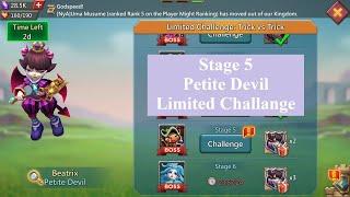 lords mobile Petite Devil Stage 5 | Limited Challenge Trick vs Trick Stage 5 | Beatrix stage 5