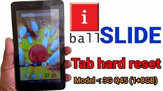 i ball slide tab hard reset || iBall slide tab unlock kaise kare