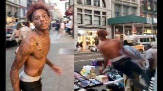 Boonk LOSES HIS MIND and Destroyed Vendors Table In Downtown NYC!