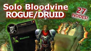 Rogue/Druid solo Bloodvine - 27 nodes! - ZG farm WoW Classic Phase 4