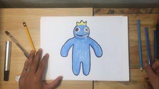 Let's Draw Rainbow Friends Blue Roblox #rainbowfriends #roblox #blue #letsdraw  #rainbowfriendsblue