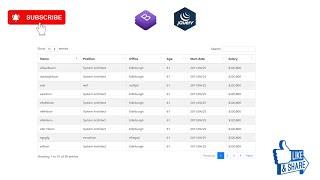 Datatable design with Bootstrap