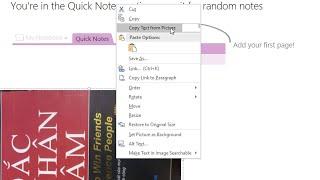 How to fix missing "Copy text from picture" option in OneNote in Windows 10