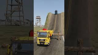 Colorful trucks & Buses vs Log Trap - BeamNG.drive!