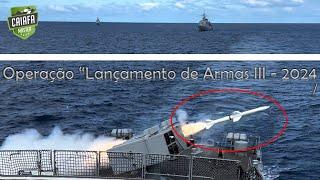 Aspide 2000 Classe Niterói x Banshee + AH-11B + AF-1 Falcão x Banshee (“Lançamento de Armas III 24”)