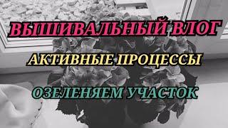 29. ВЫШИВАЛЬНЫЙ ВЛОГ.  ФИНИШ Наш участок. Что посадили? Озеленяем участок. Активные процессы