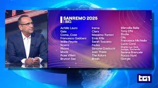 Carlo Conti annuncia i big di Sanremo 2025