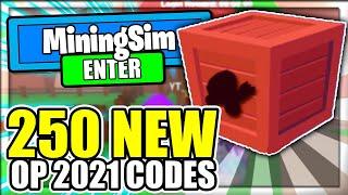 (2021) ALL *250* NEW SECRET OP CODES! Mining Simulator Roblox