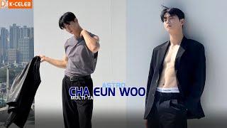 Cha Eun Woo greets fans with his attractive abs