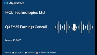 HCL Technologies Ltd Q3 FY2024-25 Earnings Conference Call