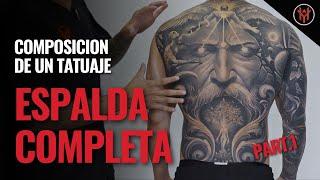 Composición de un tatuaje de espalda completa