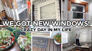 WE FINALLY GOT NEW WINDOWS! / CRAZY DAY IN MY LIFE / DIY KITCHEN CURTAINS / SUMMER 2025