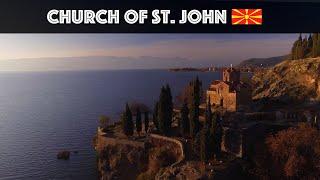 Church of St. John at Kaneo in Ohrid, North Macedonia 4K Drone Footage