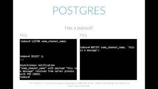 Real Time Web Apps with (just) Python and Postgres