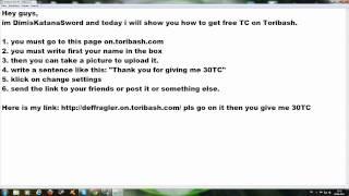 Tutorial How to get Free TC in Toribash