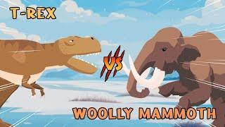 T-Rex vs Woolly Mammoth | Prehistoric Animals vs Dinosaurs [S1] | Animal Animation