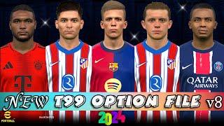 PES 2017 T99 PATCH V16.1 OPTION FILE AUGUST