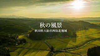 【秋の風景】秋田県大仙市西仙北地域  [Autumn scenery] Nishisenboku area, Daisen City, Akita Japan A73 Mavic2