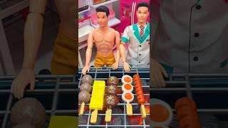 Satisfying With Unboxing Barbe doll  Eating Chicken Ball Play Set Toys, ASMR Videos #asmrroleplay