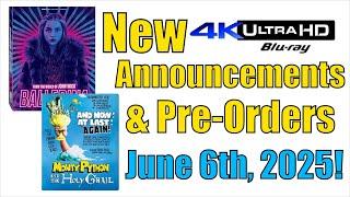 New 4K UHD Blu-ray Announcements & Pre-Orders for June 6th, 2025!