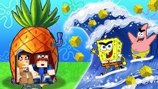 BAZA VS TSUNAMI SPONGEBOB W MINECRAFT CHALLENGE | Vito i Bella