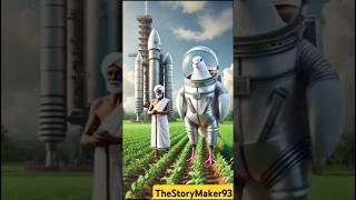 ek kabutar or kisan ne banaya rocket or gye chand par #moon #kabutar #kisaan #ai #rocket#cartoon