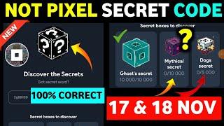 Not Pixel Secret Word | Not Pixel Airdrop Secret Code Today | Not pixel airdrop secret code