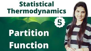 Partition function statistical mechanics| Partition function statistical thermodynamics| J Chemistry