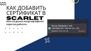 КАК ИМПОРТИРОВАТЬ СЕРТИФИКАТ В SCARLET | ИЛИ ЧТО ДЕЛАТЬ КОГДА СРОК ДЕЙСТВИЯ СЕРТИФИКАТА ИСТЕК