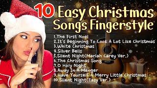 10 Easy Christmas Songs Fingerstyle Guitar TutorialㅣCarols Acoustic Guitar Cover MedleyㅣTabs&Chords