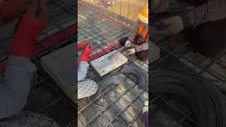 Straighten Steel Wire to Easily Tie Rebar #construction #building #concrete #machinery #rebar