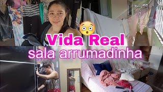 VLOG PELA MANHÃ/MUITA ROUPA+ORGANIZAÇÃO DA SALA  VIDA REAL 