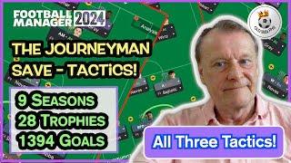 FM - Old Man Phil - FM 24  - The Journeyman - 9 Seasons - 28 Trophies - 1398 Goals - The 3 Tactics!