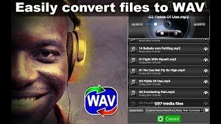 Easy WAV Converter App converts audio files of different formats to WAV format