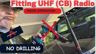 How to install a UHF (CB) Radio in an Ineos Grenadier without drilling any holes.