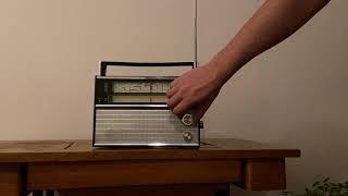 Testing old rare transistor radio- VEF 206 with white scale.