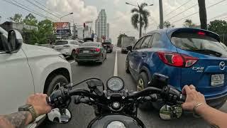 Pattaya to Suvarnabhumi Airport on a Harley-Davidson 48 | Pure Road Ride in 37°C Heat | GoPro POV