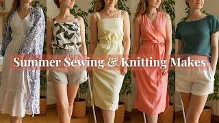 Summer Sewing & Knitting Makes ️｜A New Favorite Color 🪸, a Birthday Dress, and Wardrobe Staples