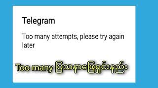 Too many ပေါ်လာတဲ့ပြသနာကိုဘယ်လိုဖြေရှင်းရမလဲ