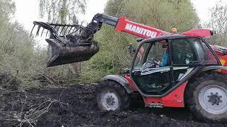 Manitou Turbo, расчистка участка.