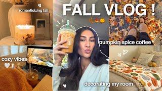 COZY FALL VLOG  fall decor shopping, baking, decorating my room, cozy night & aesthetic